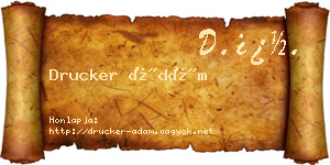 Drucker Ádám névjegykártya